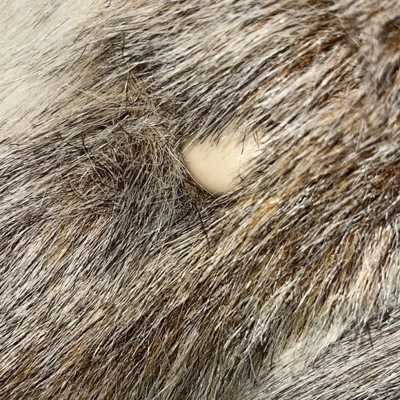 Vintage glamorous chic classic vintage ivory taupe faux fur sweater jacket 13/14 - Picture 9 of 16